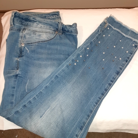 Maurice Ladies Studded Jeans - Picture 1 of 4